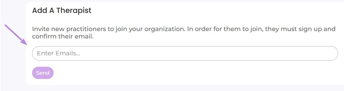 Organization Add patients