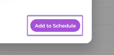Add to schedule button